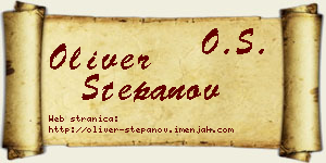 Oliver Stepanov vizit kartica